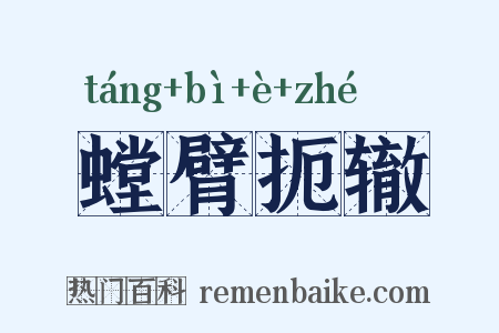 螳臂扼辙是什么意思的图片